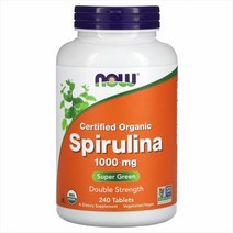 스피루리나 Certified Organic Spirulina 1000mg 240 Tablets