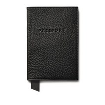 아스피날오브런던 오브 런던 블랙 가죽 커버 Aspinal Of London black Leather Passport Cover