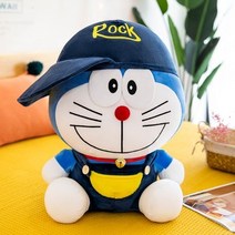도라에몽피규어 블루 뚱보 봉제완구 큐트 뎅그렁 기계고양이 인형 허그 쿠션 여학생 생일선물 3885221107, 블루 블루 캡 스마일, 60 센치 (증정 같은스타일 30 센