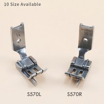 홈트레킹 런닝머신 JUKI 515 Brother 842 트윈 바늘 재봉틀 액세서리 부품 브래지어 용 S570 오른쪽 및 왼, 08 S570R 5-16_02 0.2cm