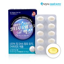미국 직수입 유유네이처 네이처스 프라임 알티지 오메가3 맥스, 2개, 60캡슐