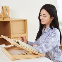 곧은나무 6단 각도조절 독서대 600 드래그 매트별도 필기독서대, 책상 선택:600_드래그 소나무(매트별도)