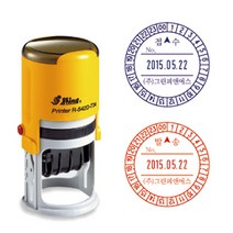 R-542D-T24 자동스탬프일부인(원형) 날짜 변경 접수 발송인, 검정, 카톡bb4668