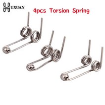 와이어 컬링 아이언 교체 더블 리턴 토션 스프링 4 개 1.2x2 4mm/1.2x2 6mm/1.2x28mm, 01 FW-TB-TFB1.2x24