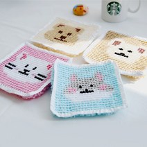 101도 스킬자수 DIY 동물 티코스터 만들기 4type, 쿼카