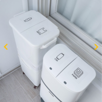 2단 3단 수납함 분리수거함 2층 대용량 씽크대높이로 편하게 사용 발판형 서랍형 2가지중 원터치뚜껑으로 편리하게 넓은 공간활용, 2단발판형