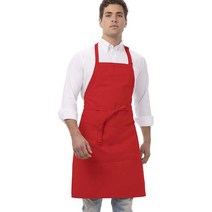 Chef Works 유니섹스 정육점 앞치마 의류 액세서리, Red_34-Inch Length by 24-Inch