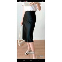 새틴 샤틴 스커트 여자 포인트 봄 우먼 레이디 실크