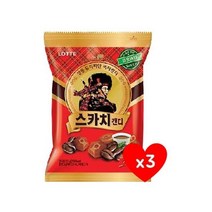 롯데 스카치 커피 157g 3개 발효버터 사무실간식 탕비실사탕 유아간식 군것질 졸음방지, 4개