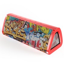mifa 휴대용 블루투스 스피커 20W IPX7 방수 무선 5.0 Mic TWS 내장, 02 Red-Graffiti