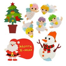 크리스마스 겨울 환경구성 펠트 글리터폼 게시판, H 글리터폼 크리스마스 (빨강)