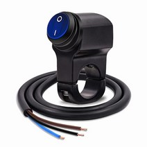 방수 솔리드 AL 합금 IP68 오토바이 핸들바 장착 스위치 Ourbest 12V 비포장 자전거 조명 스위치 - 2.2cm(7/8인치) 핸들바에 적합 레드, Blue