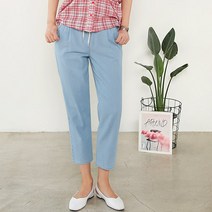 헤이올리 투턱 8부 끈 데님 배기팬츠 PHSY18