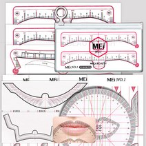 뷰티하이 MEI 디자인 눈썹스티커자(종택-입술/헤어라인/반영구재료/눈썹), 1개, 02_MEI T자 여자일자형(20매-40인용)