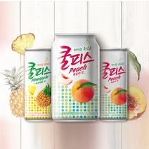 업소용 쿨피스 캔 파인맛 피치맛 350미리 24ea (박스), 파인애플, 72개, 350ml