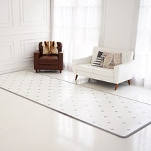 삼바텍 1+1 퓨어 PVC 놀이방매트 점보특대형 140x300cm 유아 어린이 거실 아이방 층간소음방지 매트, 크로스