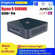 S500 + Pro AMD 미니 PC Ryzen 9 5980HX 7 5800H Windows 11 듀얼 LAN NVMe SSD Vega 8 그래픽 데스크탑 PC 게이밍 컴퓨터 T, CN, No Ram No HD No WiFi, Ryzen 5 5600H
