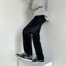 미국 복고풍 갈색 바지 하이 스트리트 조수 브랜드 커피 컬러 코듀로이 와이드 레그 바지 봄과 가을 캐주얼 바지 남성용 바지