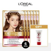 CJ기획로레알파리 엑셀랑스 크림 염모제 6개+TR5 헤어팩 50ml 160792, 5.15호 - 잿빛 자연 갈색x6, 5.15호 - 잿빛 자연 갈색x6