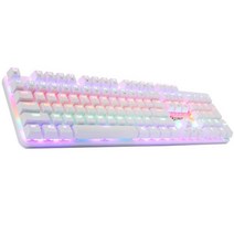 교체축 레인보우 LED 게이밍 기계식 키보드 적축, 블랙 x 일반형_CK420
