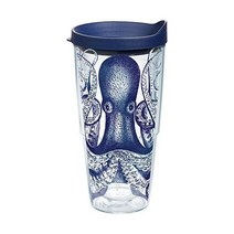 Tervis Octopus Wrap Tumbler with Navy Lid 24 oz Clear by