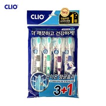 크리오 센스프로그레스R 칫솔 항균이중미세모 4p(3+1) 부드러운모 음이온항균효과 흡착칫솔