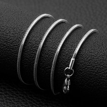 써지컬스틸 사각사선 체인목걸이(2mm)