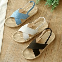 [도매신] 샌들 X스트랩샌들 비치 라탄 끈샌들 SA108