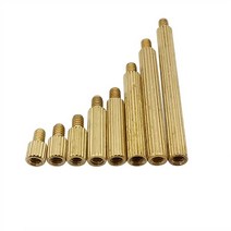 10개 M2 3mm ~ 30mm 남성 여성 황동 라운드 Knurl 스터드 PCB 마더 보드 스탠드 오프 스페이서 중공 볼트 나사 너트, 5mm