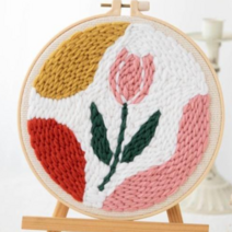 101도 취미 펀치니들 DIY 펀칭자수 punch needle, TK22 핑크튤립