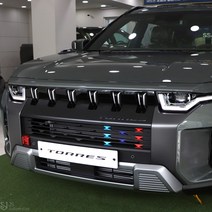 [JS AUTOMOTIVE] 쌍용 토레스 J100 프론트범퍼 그릴커버 스티커 패드 인테리어 튜닝 몰딩 악세사리 용품, 세로디자인-B.독일(운전석), 1개