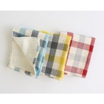 콘텍스(KONTEX) 블록체크 가제타올(3Color), 01. 블루