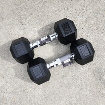 헬스장 홈트 고무 6각 육각 아령 덤벨, 7kg(1개)