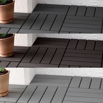 나인윌 데크타일 바닥재이케아runnen장판현관조립, 색상:다크그레이