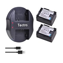 Tectra 2 Pack BP 808 캐논 배터리 USB 이중 충전기 807 809