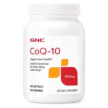 GNC 지엔씨 코엔자임 큐텐 CoQ10 100mg 120캡슐, 120정