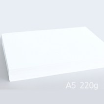 인터퍼시픽 A5종이 250매 모조지 흰색 미색 120g 150g 180g 220g, 250매입, A5 220백색