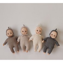 데이지콩콩이 인형옷 피카부 백일 키즈 돌, 베이지