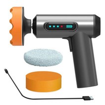무선 전기 미니 폴리셔 자동차 연마 왁싱 광택기 4000mAh 충전식 휴대용 자동 유리 스크래치 수리 도구, 01 Black