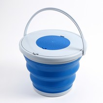 워터풀 접이식 버킷 10L 블루 낚시 캠핑 세차물통, 상세페이지 참조
