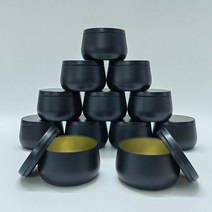 양초만들기 향초 캔들만들기 12pcs 8 온스 화이트 블랙 골드 금속 캔들 항아리 뚜껑 대량 도매 빈 촛불 틴, 01 12black