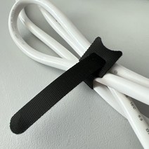 블랙 찍찍이 벨크로 타이 양면 케이블타이 선정리 전선정리, 상세페이지 참조