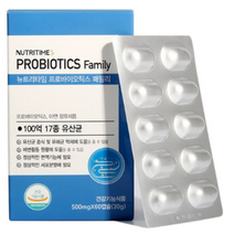 뉴트리타임 프로바이오틱스 패밀리 100억 유산균 30g, 4개, 60캡슐