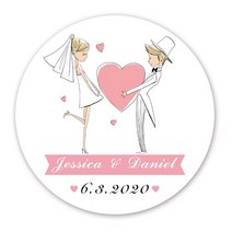 프로포즈 촛불이벤트용품웨딩 스티커 맞춤형 결혼식 호의, 04 W004_05 7CM-116 Pieces