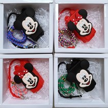 결혼식 답례품 생일 답례품 돌 답례품 돌잔치 이벤트선물 어린이집 생일선물 어린이집 선물 포장 선생님 선물 (휴대용손소독제케이스+마스크목걸이 SET), 1.미키(블루+어두운라인), 3.생일축하해