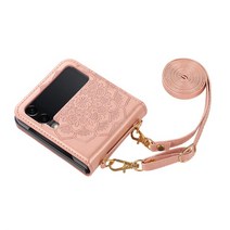갤럭시 Z플립4 케이스 초슬림 에어로핏 씬핏 투명 제트플립 4 retro flower mandala crossbody phone case for samsung galaxy z