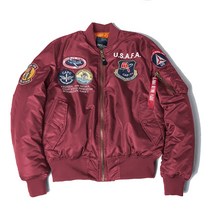 바시티자켓 A/W USAFA 빈티지 파일럿 폭격기 비행 재킷 미국 공군 탑건 남성 의류 겨울 육군 USN MA1 USMC 자수