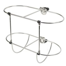 Acouto 보트 펜더 홀더 랙 304 스테인리스 스틸 접이식 더블 17.8cm7인치 해양 요트 펜더용 USA 미국