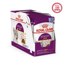 로얄캐닌 고양이 사료 파우치 센서리 85g x 12개, 캣 센서리 테이스트 파우치 젤리 12개, 상세 설명 참조