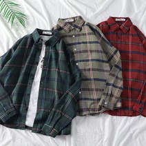 DOMS 체크 남방 INSUM33 3컬러 루즈핏 셔츠 박스핏